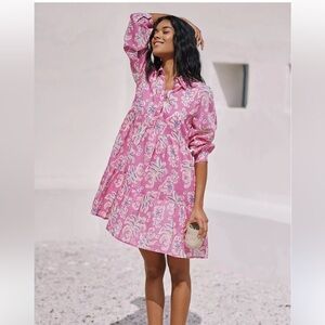 Ros Garden Romy Mini Pink Dress